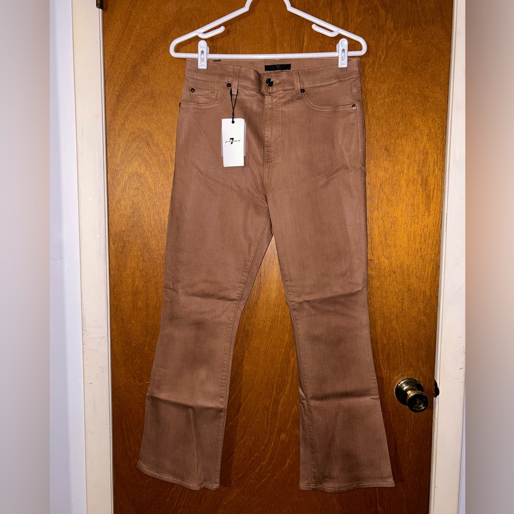NWT 7 For All Mankind Cropped Flare Jeans